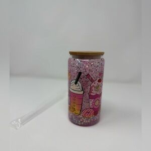 16 OZ Snowglobe Decal Glitter Cup